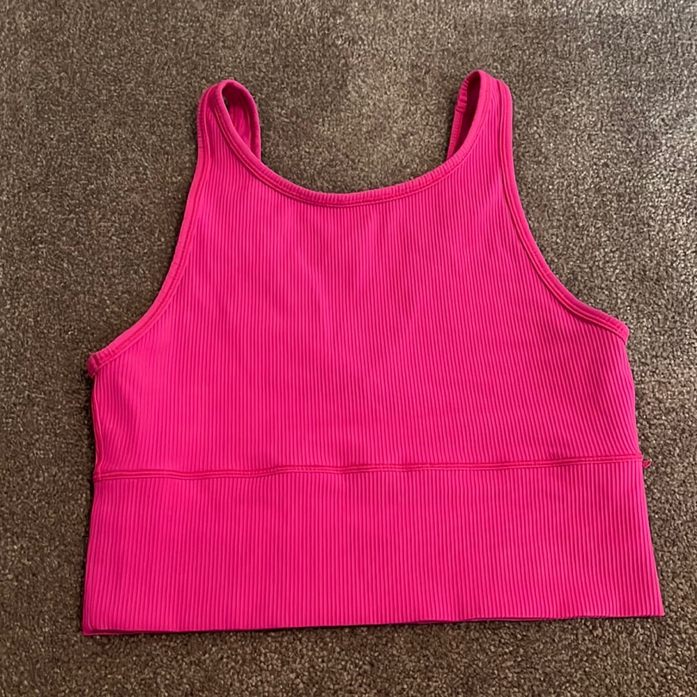 Lululemon Power Pivot Tank sonic pink size 8